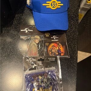 Universal Halloween Horror Nights HHN 2025 Fallout Vault-Tec 33 Blue Hat Cap